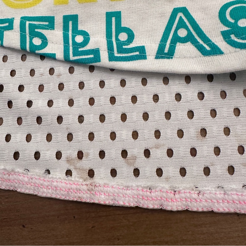NWT Women's Adidas StellaSport Stella McCartney White Rainbow Mesh Tank Small - Picture 15 of 16